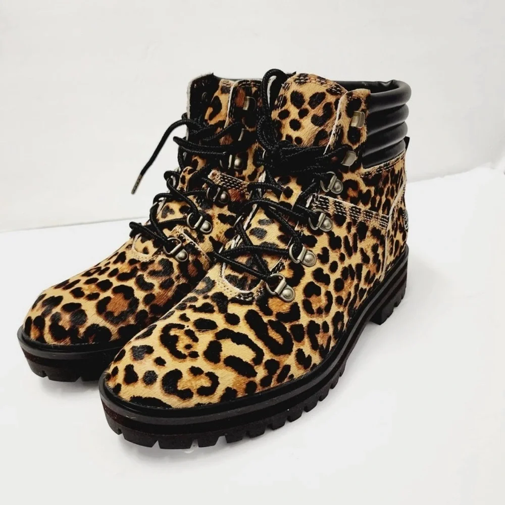Timberland Hiker Boots Leopard Animal Print​​​ - Picture 2 of 7
